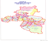 This is the map showing palakad district 	