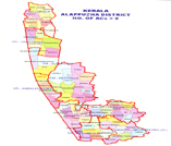 This is the map showing alapuzha district 	