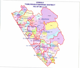 This is the map showing trivandrum district 	